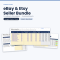 Complete eBay & Etsy Seller Bundle: 4 Spreadsheets (Google Sheets / Excel)