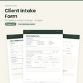 Client Intake Form – Fillable PDF for Coaches