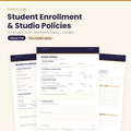 Student Enrollment & Studio Policies Packet – Fillable PDF for Private Music Teachers & Tutors